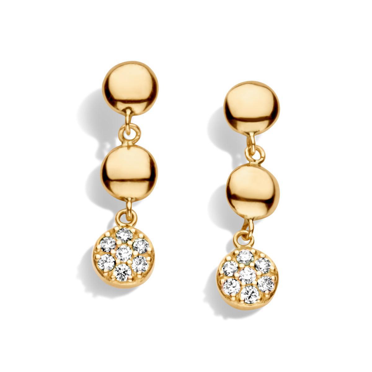 Eolo oorringen in 18Kt geel en witgoud goud met diamanten - Brunott Juwelier