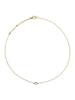 "Azure" goud, londense blauwe topaas en aquamarijn choker