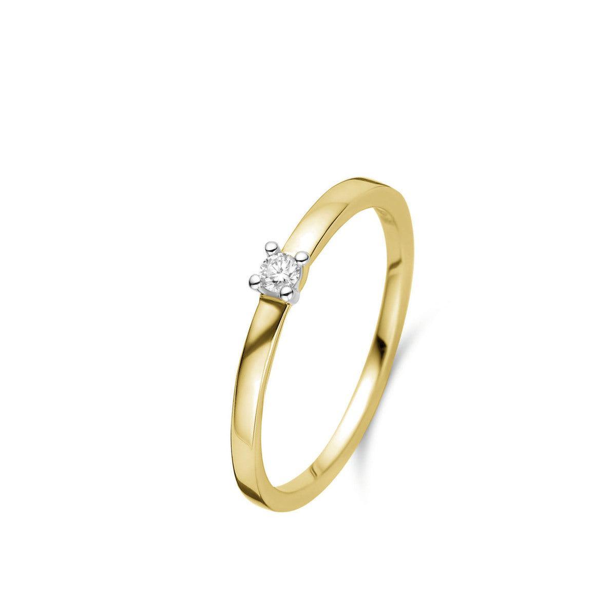 BRUNOTT BASICS 4-POOTS SOLITAIR RING MET DIAMANT