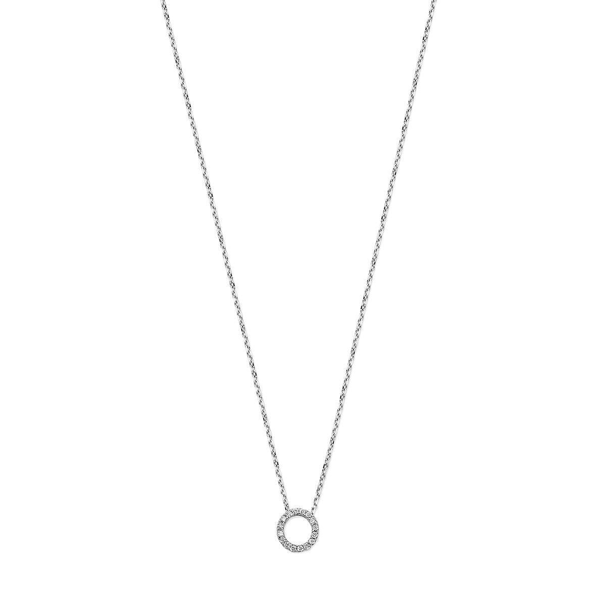 Een Moederdaggeschenk vol Liefde - 14k Collier met diamant (42 - 45cm) - Brunott Juwelier