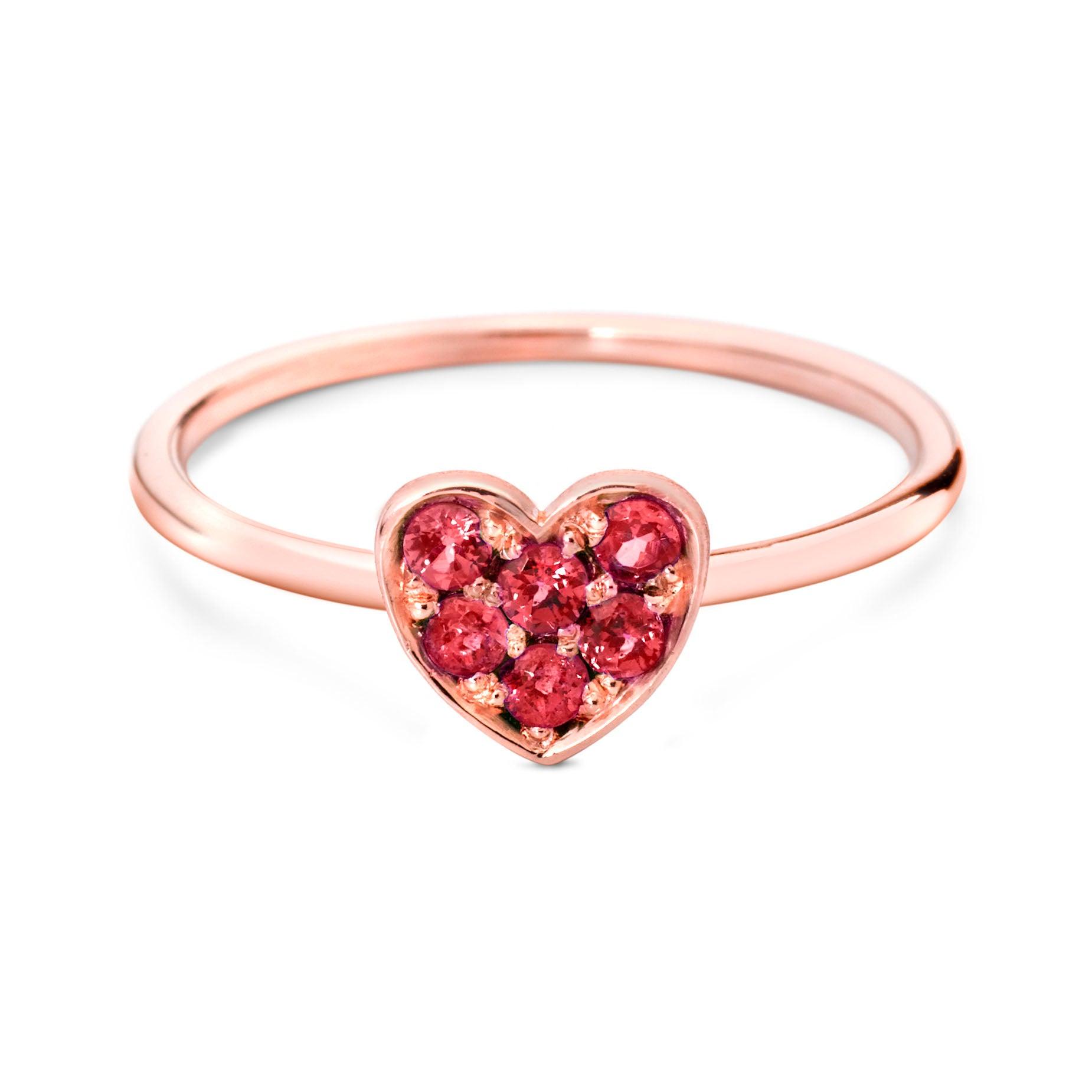 MISS SPRING RING 'FOREVER' HEART PAVÉ MSR020ROGG