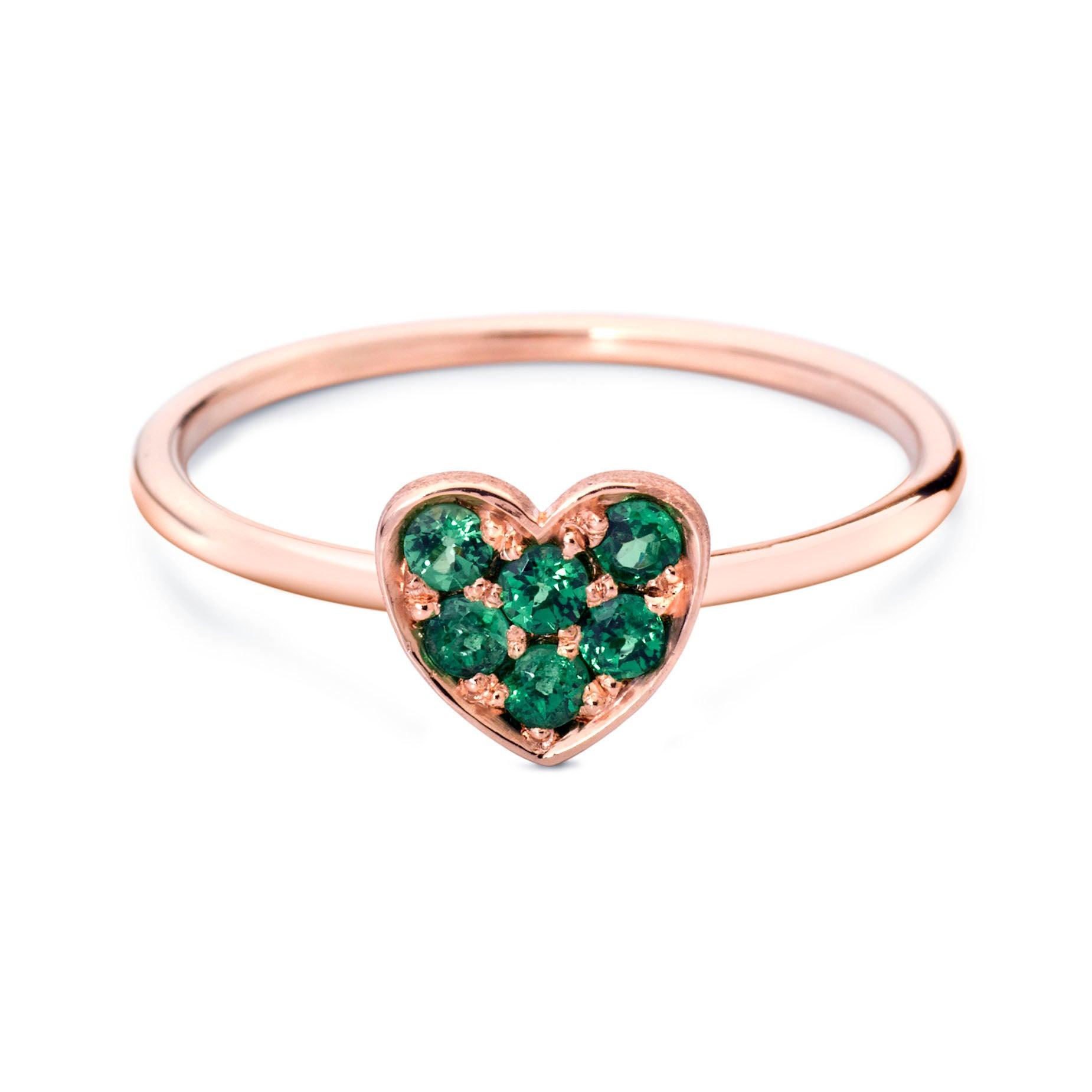 RING HEART PAVÉ 'FOREVER' MET TSAVORIET