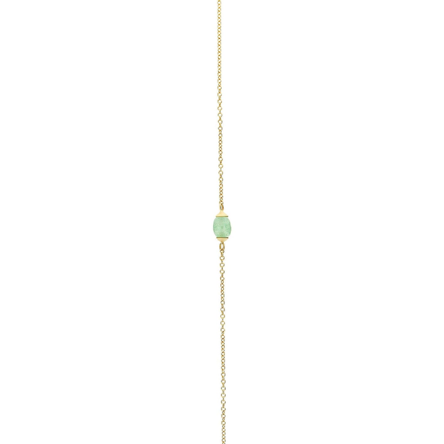 AMAZONIA "AMULETS" GOLD AND GREEN AVENTURINE NECKLACE (LARGE)