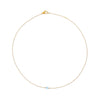 AZURE "AMULETS" GOLD AND MILKY AQUAMARINE NECKLACE (SMALL)