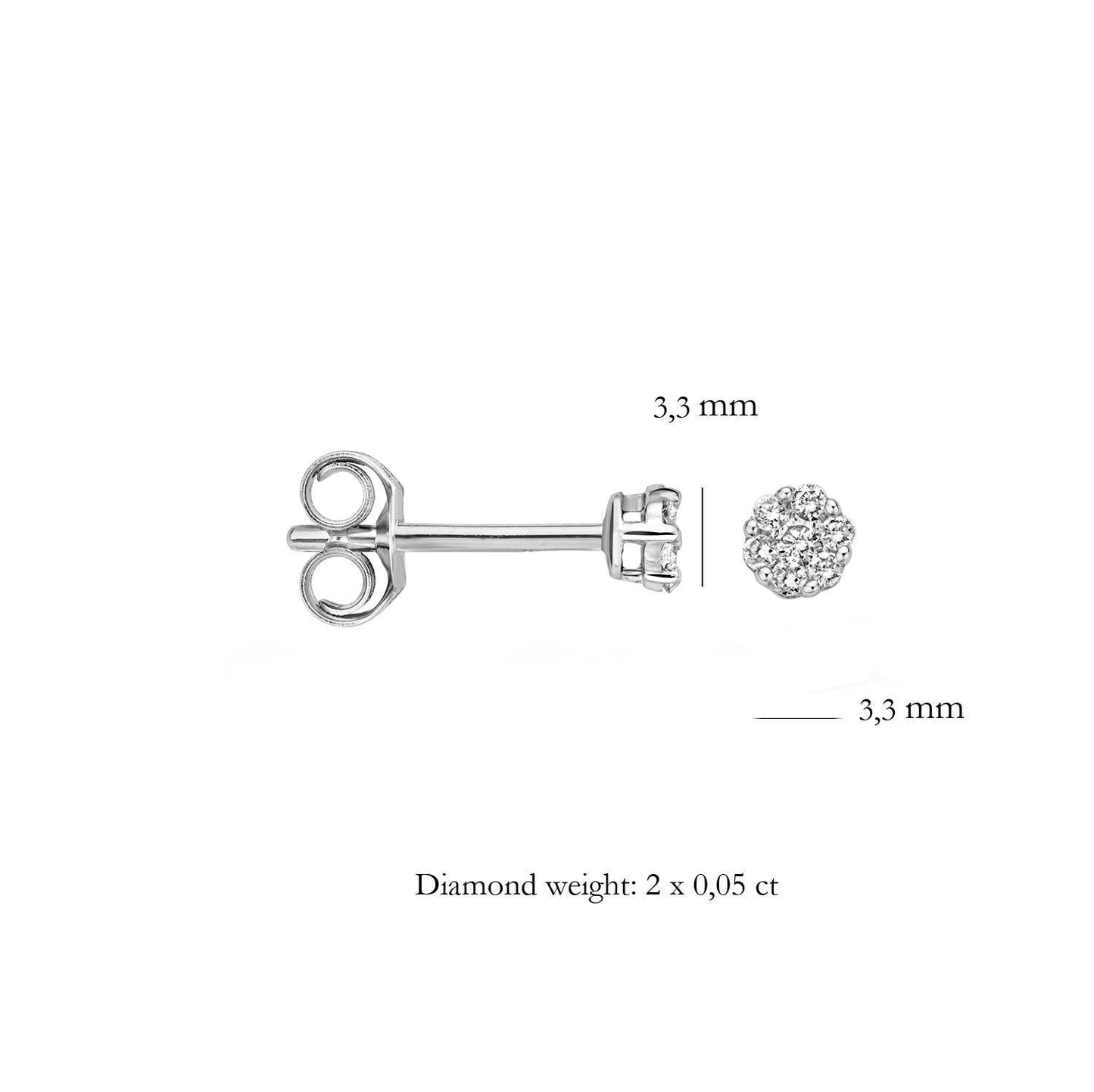 BLUSH DIAMONDS OORBELLEN 7603WDI 14 K WITGOUD - Brunott Juwelier