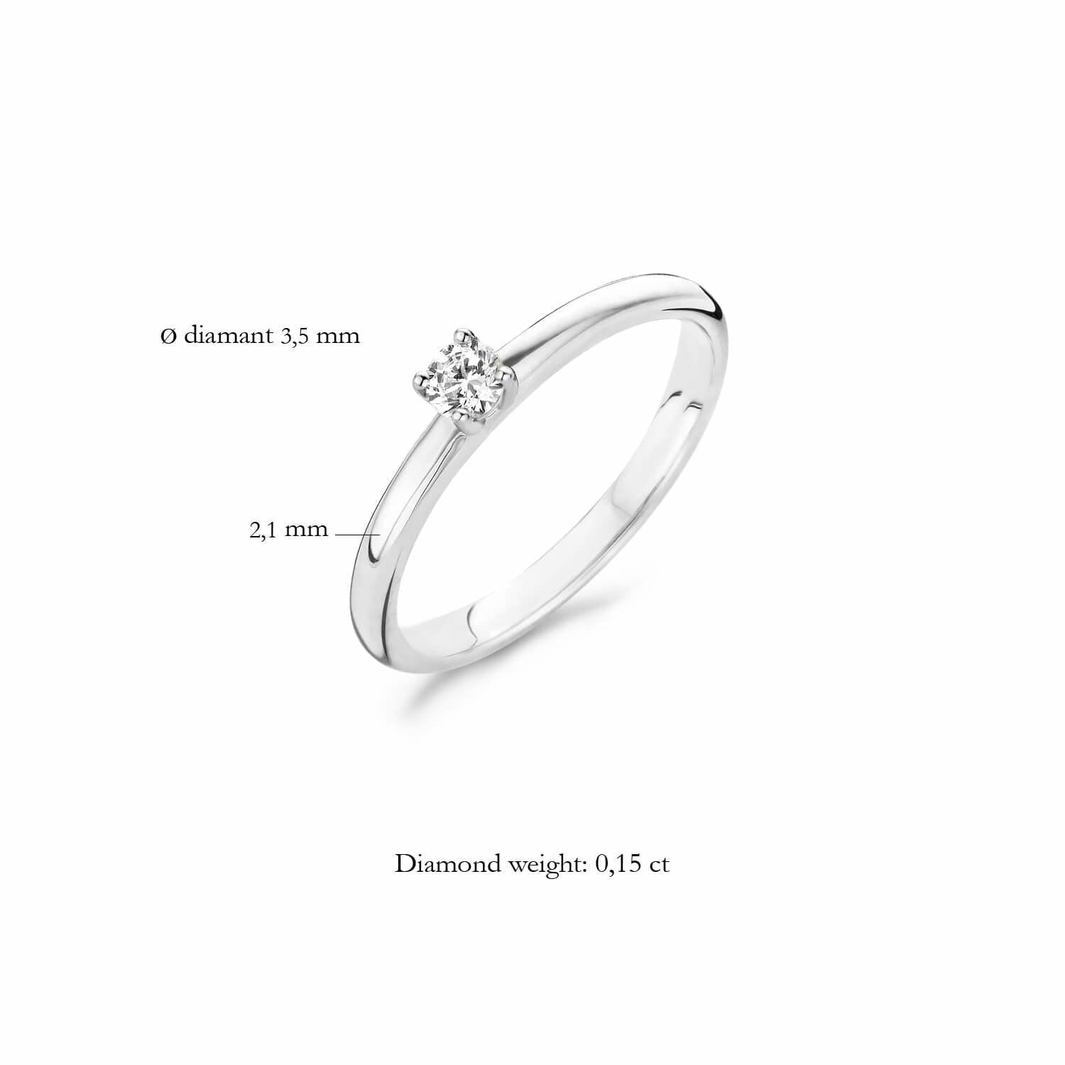 BLUSH DIAMONDS RING 1603WDI - 14 K WITGOUD - Brunott Juwelier