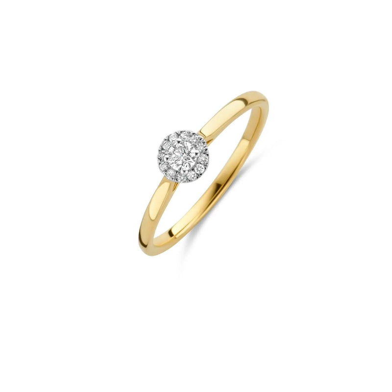 BLUSH DIAMONDS RING 1648BDI 14 K GEEL EN WITGOUD