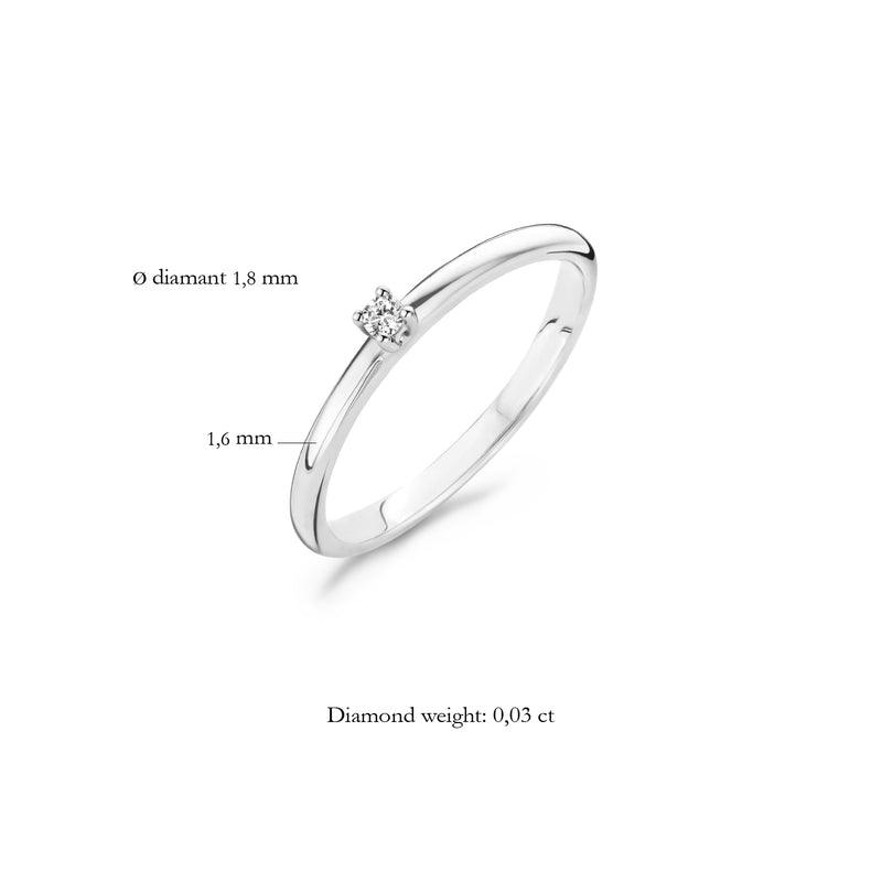 BLUSH DIAMONDS RINGEN 1600WDI - 14 K WITGOUD - Brunott Juwelier