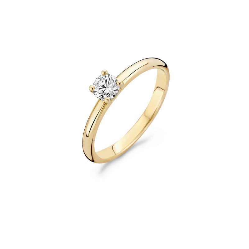 BLUSH RING MET ZIRKONIA 1133YZI 14 K GEELGOUD