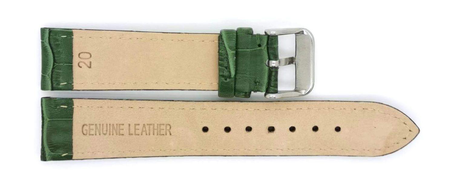 Horlogeband - BBS basic - Alligator print - Donker groen - Brunott Juwelier