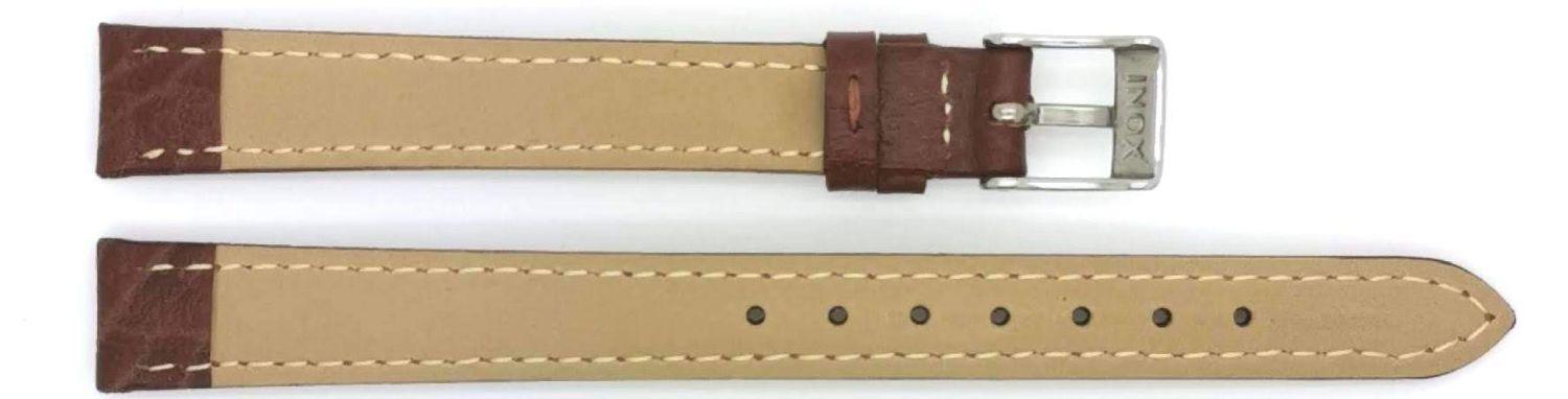 Horlogeband - BBS xl - Echt kalfsleer - Donker bruin - Brunott Juwelier