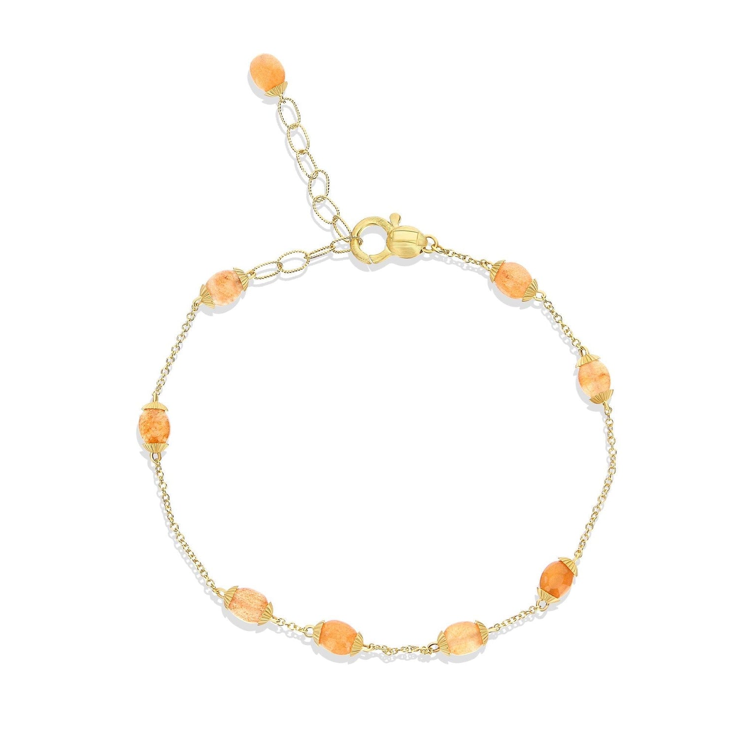 PETRA "AMULETS" GOLD AND ORANGE AVENTURINE BRACELET