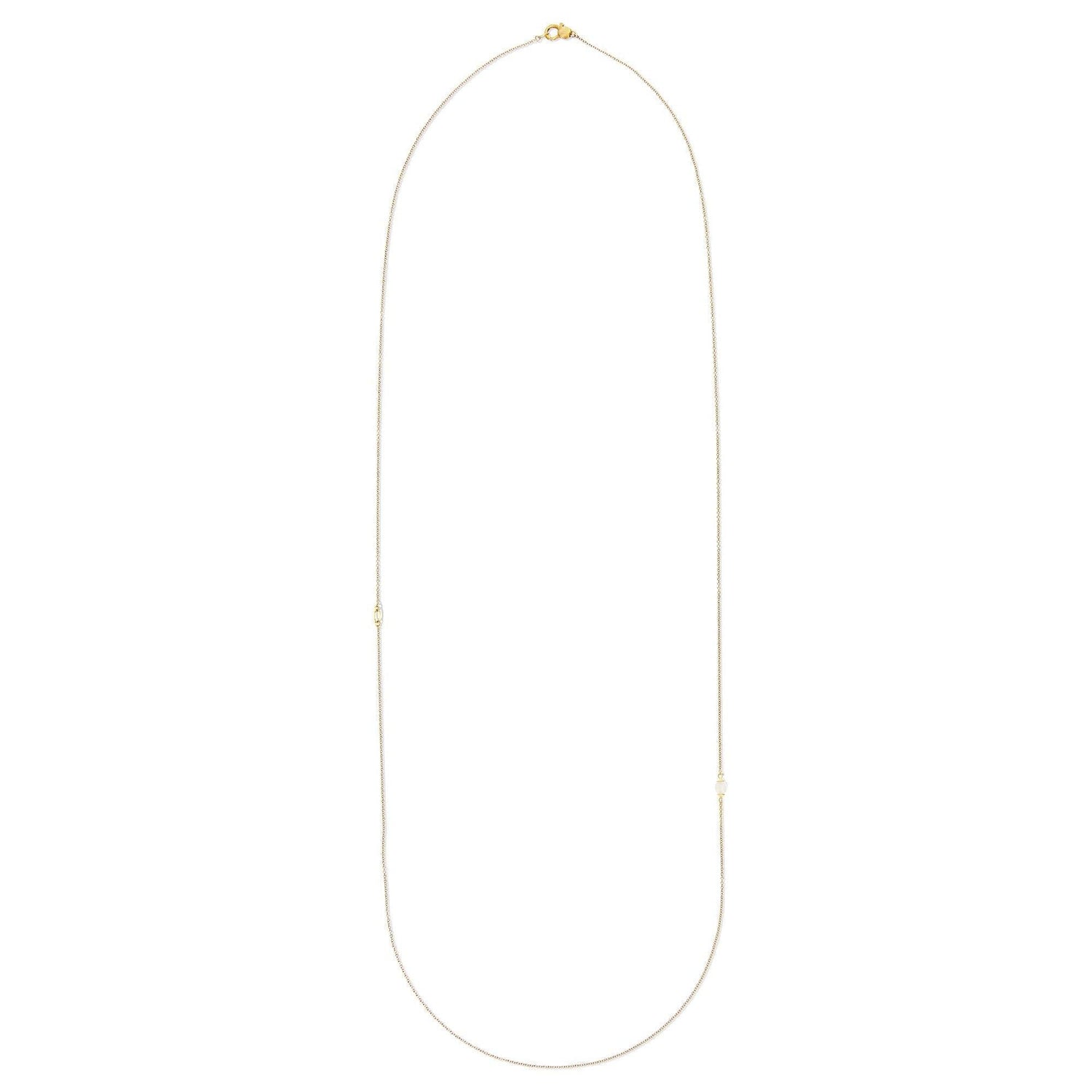 WHITE DESERT "AMULETS" GOLD AND MOONSTONE NECKLACE (LARGE)